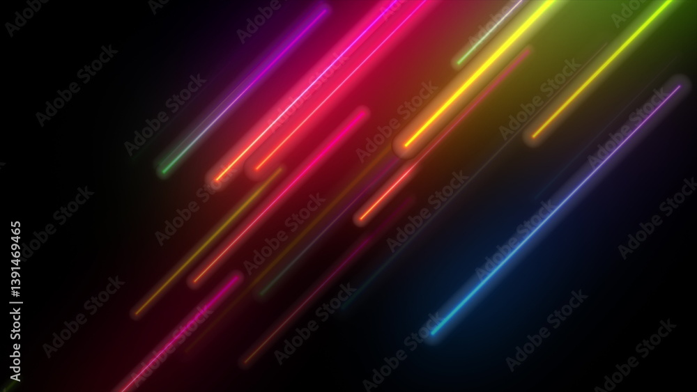 Colorful neon laser lines abstract geometric tech background Colorful neon laser lines abstract geometric tech background