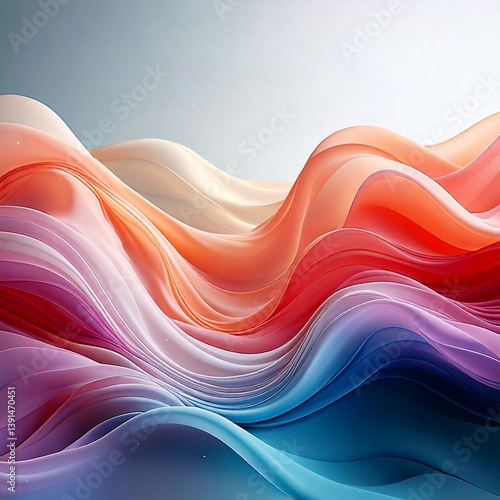 Colorful Minimalist Background with Smooth Lines