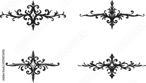 Collection of Royal Crown king ornament Silhouettes"