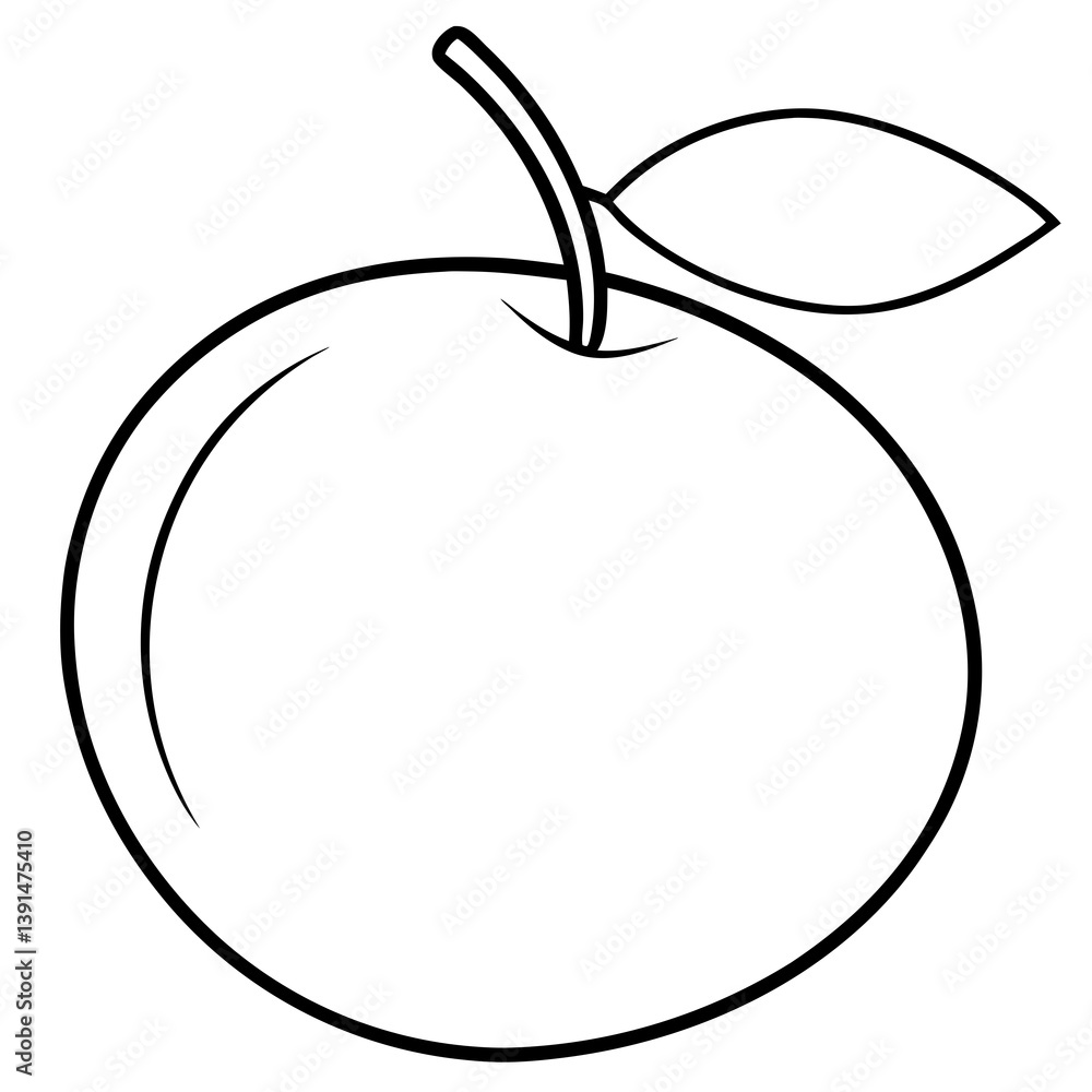 Floating fruit line art vector illustration Floating fruit line art vector illustration