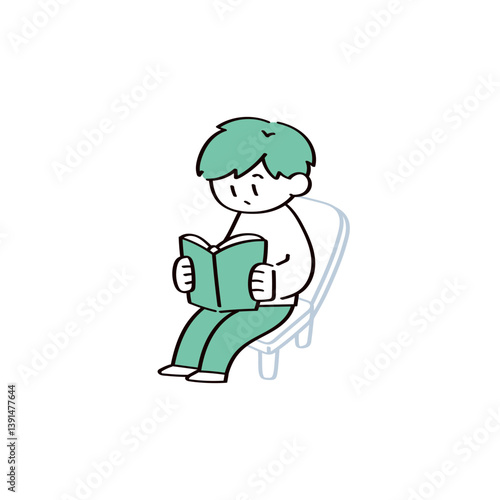 本を読む子供のイラスト