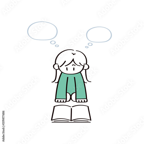 本を読む子供のイラスト