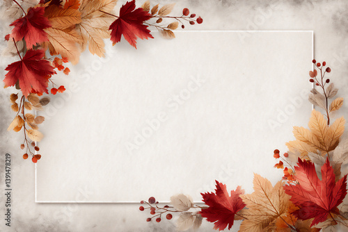  autumn leaf corner frame,
