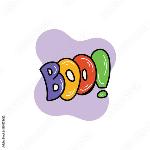 Boo icon islote white background vector stock illustration