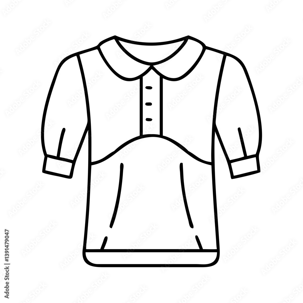 blouse icon, blouse line art - simple line art of blouse, perfect for blouse logos and icons blouse icon, blouse line art - simple line art of blouse, perfect for blouse logos and icons