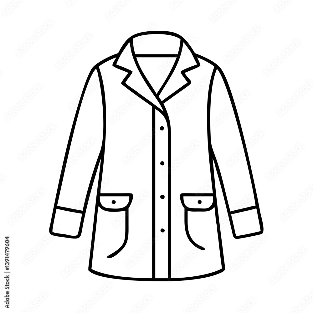 Naklejka premium coat icon, coat line art - simple line art of coat, perfect for coat logos and icons
