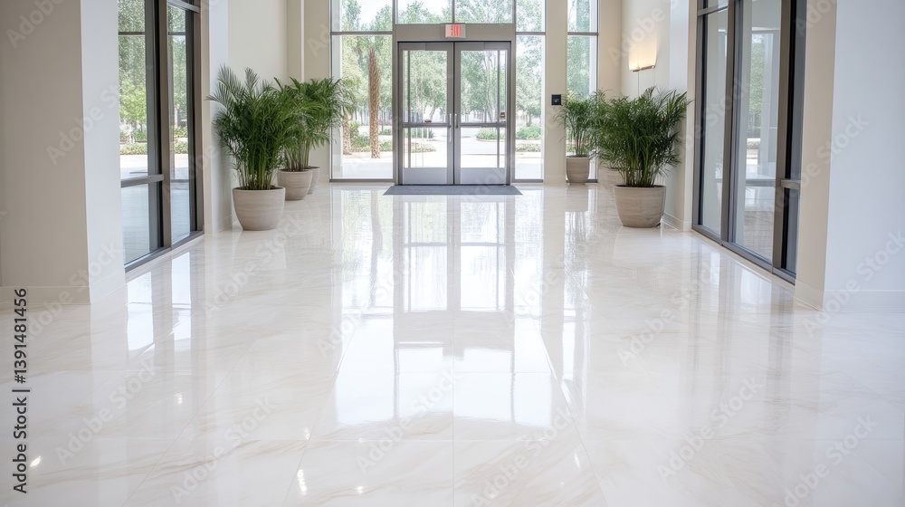 Fototapeta premium Modern Polished Concrete Lobby