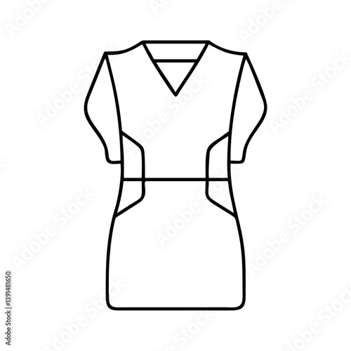 sheath dress icon, sheath dress line art - simple line art of sheath dress, perfect for sheath dress logos and icons