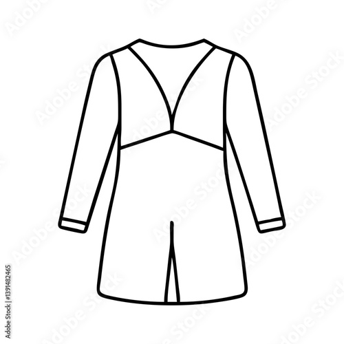 tunic icon, tunic line art - simple line art of tunic, perfect for tunic logos and icons