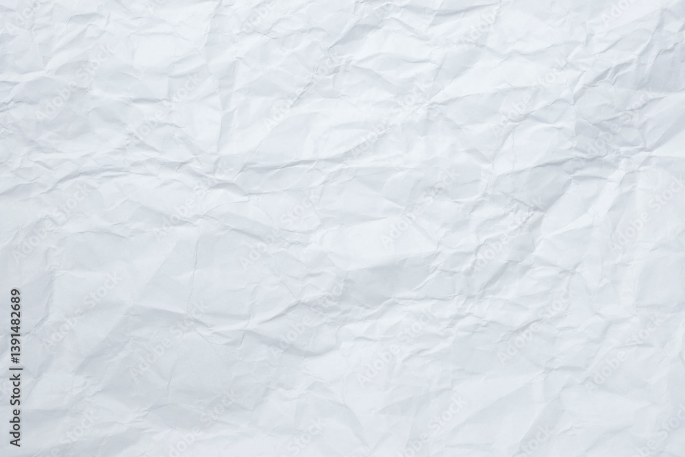 Naklejka premium Texture of white crumpled paper for background.