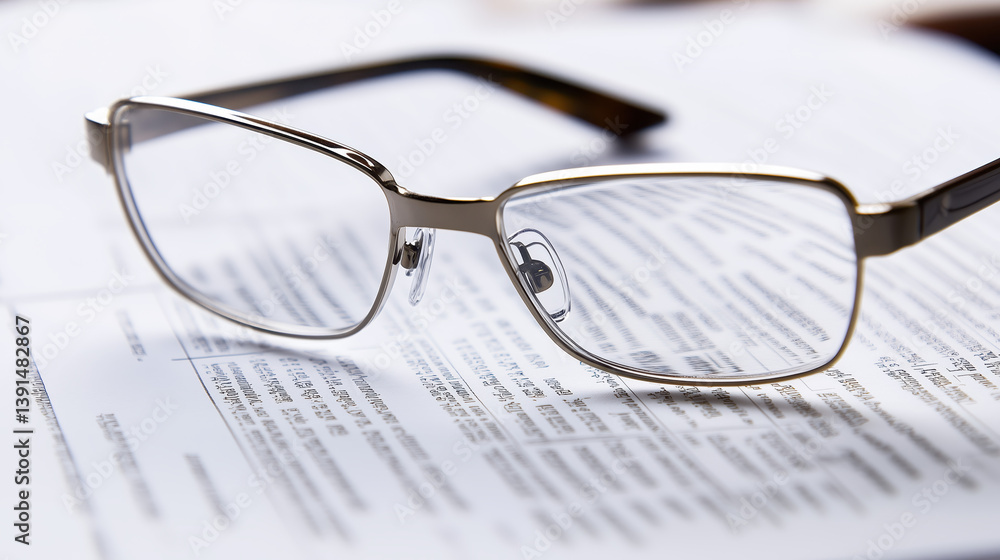 glasses and book