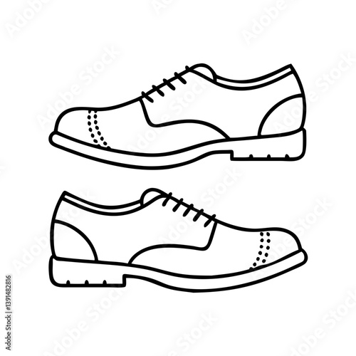 brogues icon, brogues line art - simple line art of brogues, perfect for brogues logos and icons