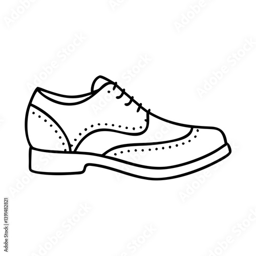 brogues icon, brogues line art - simple line art of brogues, perfect for brogues logos and icons
