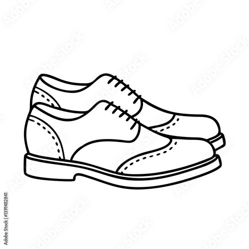 brogues icon, brogues line art - simple line art of brogues, perfect for brogues logos and icons