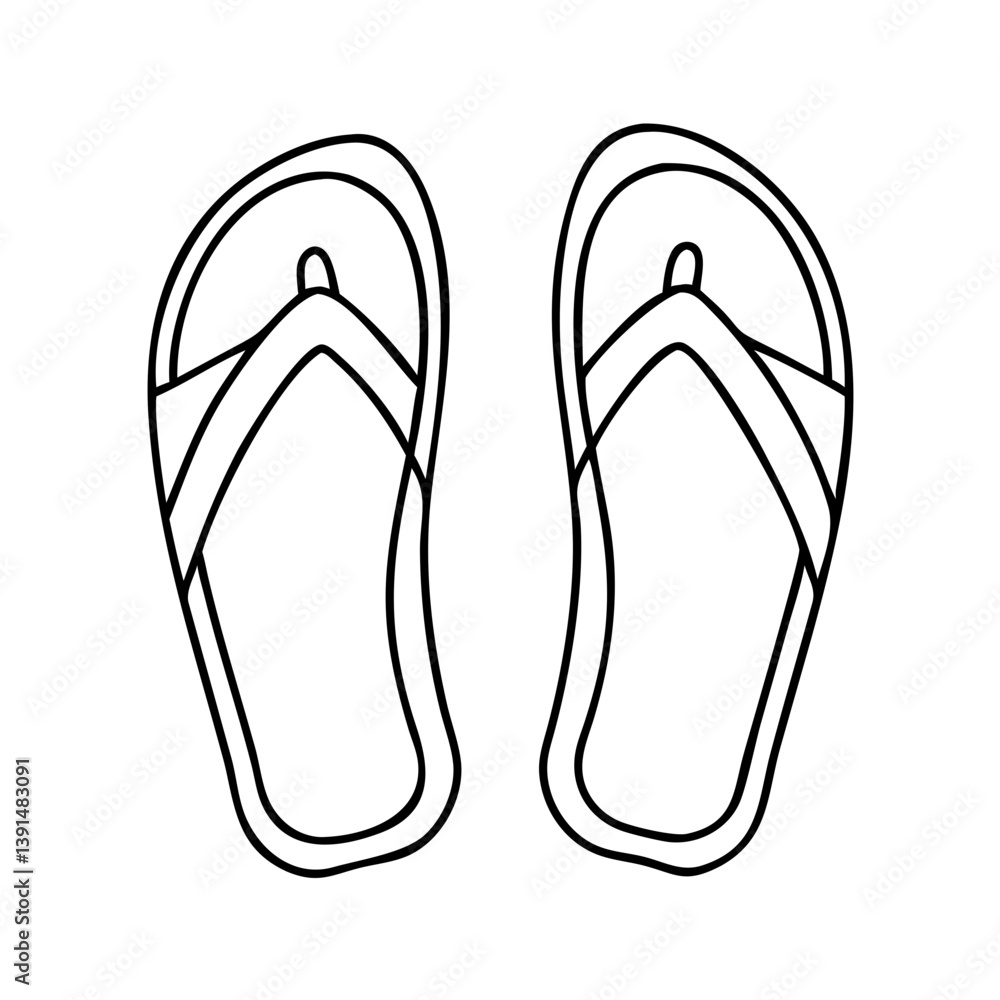 sandals icon, sandals line art - simple line art of sandals, perfect for sandals logos and icons sandals icon, sandals line art - simple line art of sandals, perfect for sandals logos and icons