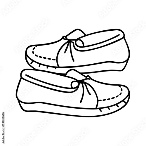 moccasins icon, moccasins line art - simple line art of moccasins, perfect for moccasins logos and icons