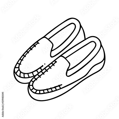moccasins icon, moccasins line art - simple line art of moccasins, perfect for moccasins logos and icons