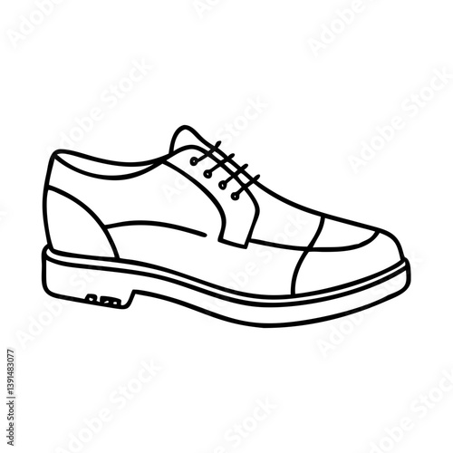 oxfords icon, oxfords line art - simple line art of oxfords, perfect for oxfords logos and icons