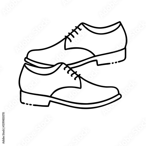 oxfords icon, oxfords line art - simple line art of oxfords, perfect for oxfords logos and icons