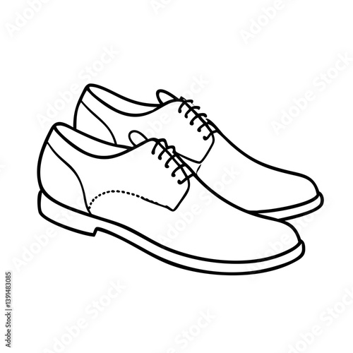 oxfords icon, oxfords line art - simple line art of oxfords, perfect for oxfords logos and icons