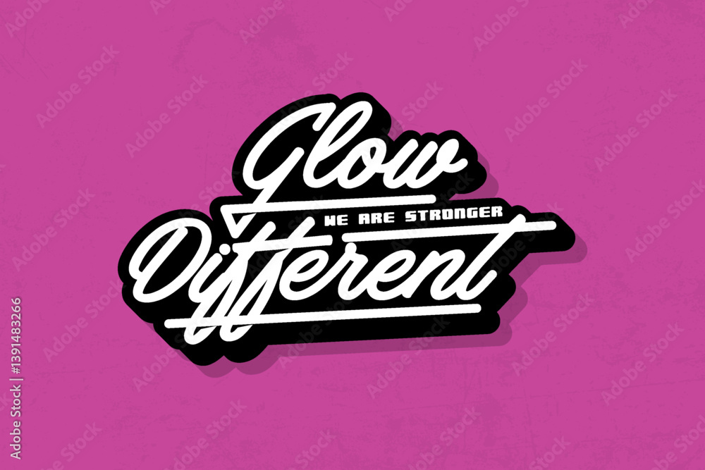 Obraz premium lettering typography design streetwear aethetic quotes templates
