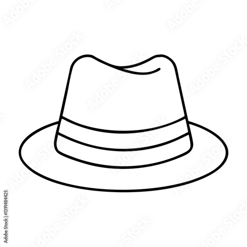 fedoras icon, fedoras line art - simple line art of fedoras, perfect for fedoras logos and icons