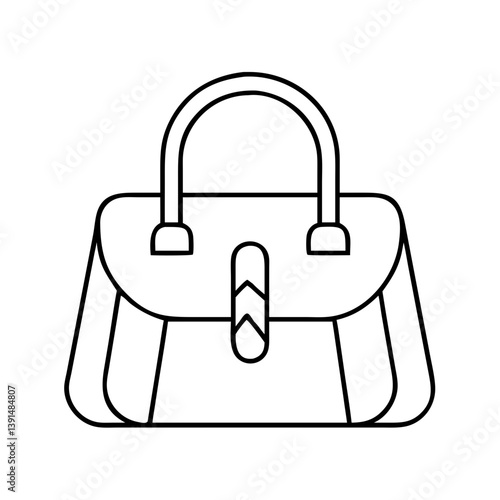 handbags icon, handbags line art - simple line art of handbags, perfect for handbags logos and icons