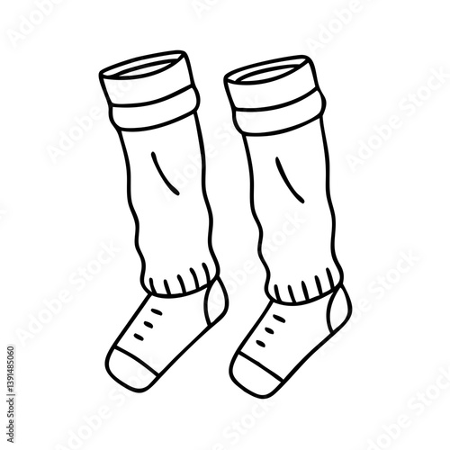 leg warmers icon, leg warmers line art - simple line art of leg warmers, perfect for leg warmers logos and icons