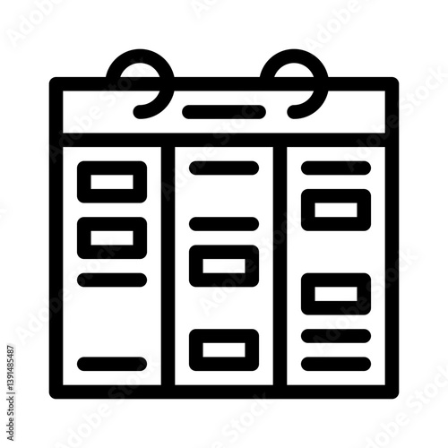 kanban line icon