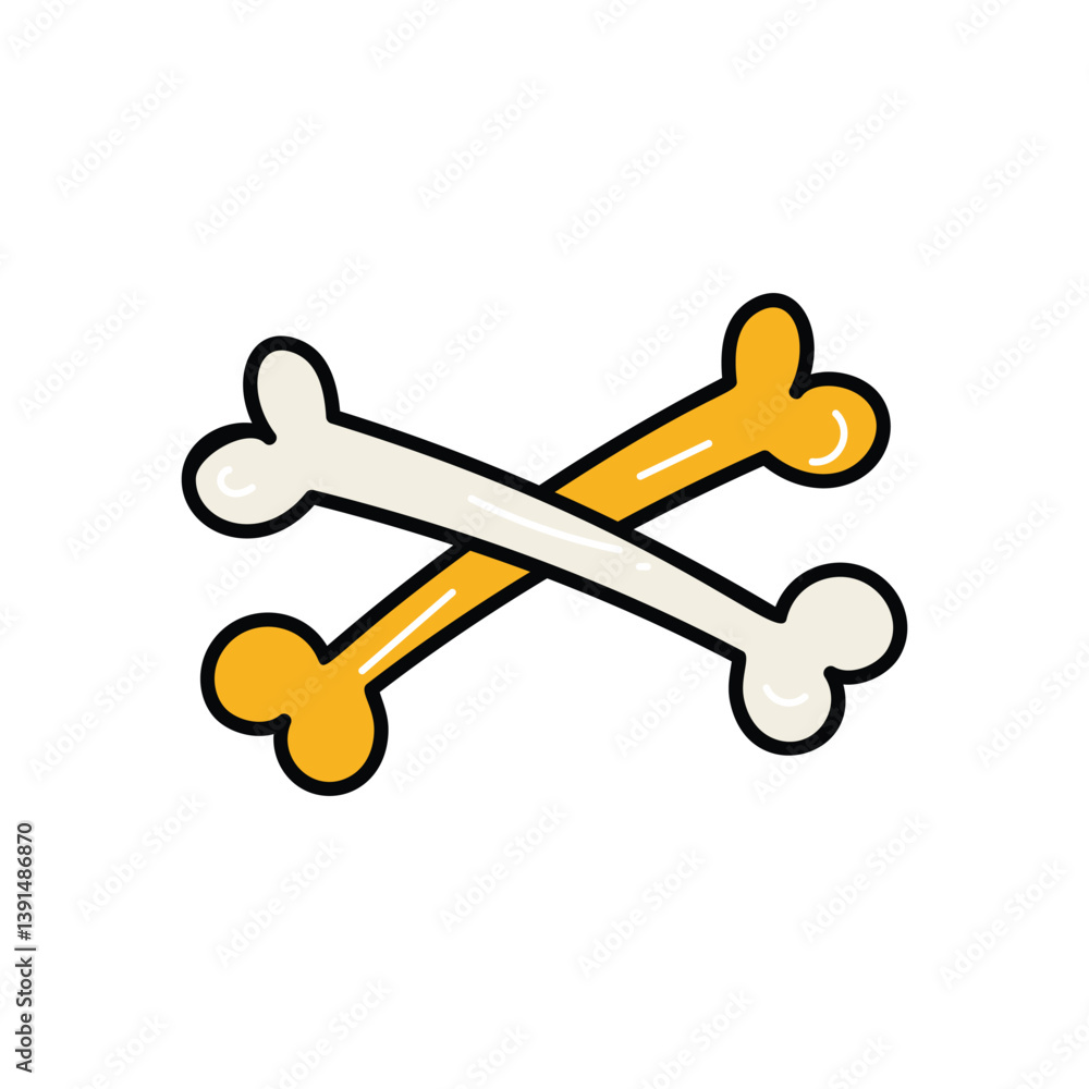 Bone icon islote white background vector stock illustration Bone icon islote white background vector stock illustration