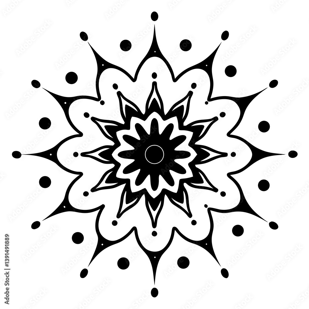 Ink splatter chaotic mandala line art vector illustration Ink splatter chaotic mandala line art vector illustration