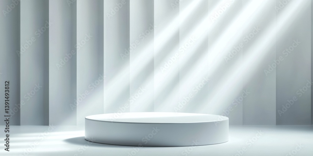 Empty, bright, modern pedestal display Empty, bright, modern pedestal display