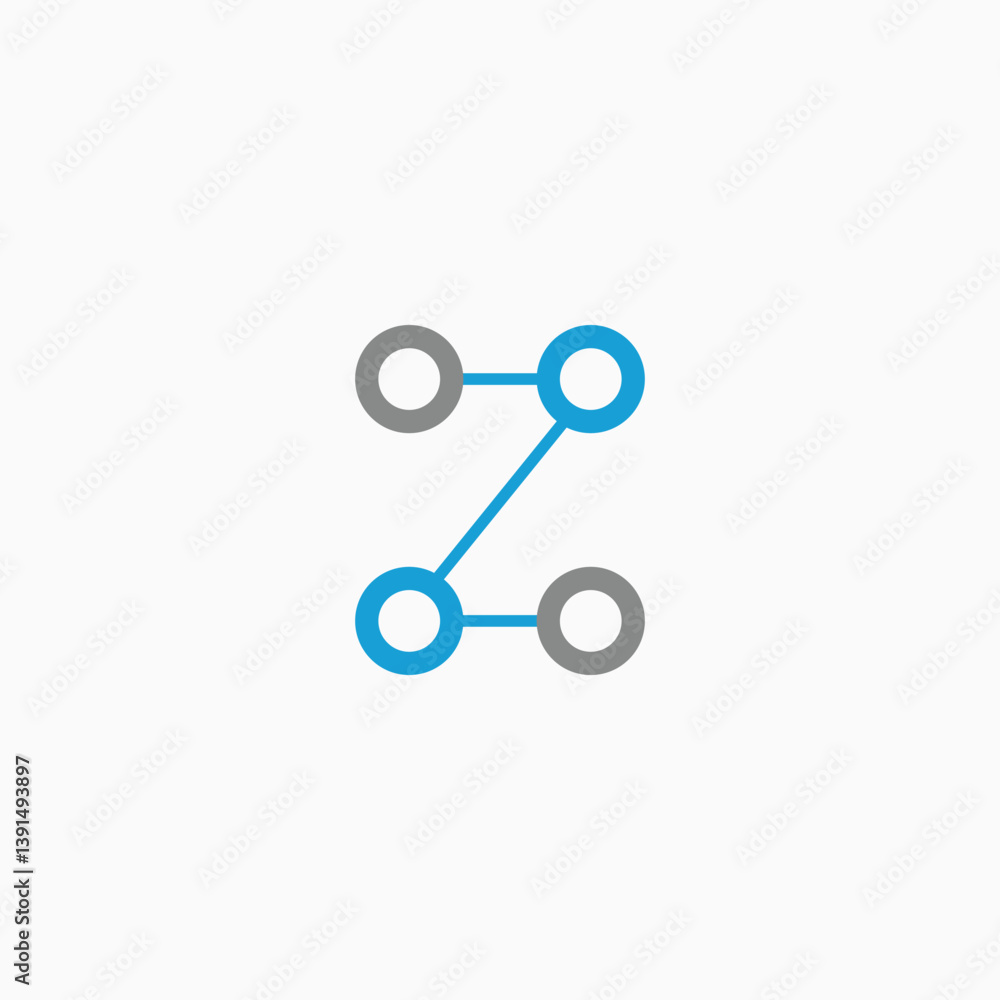 Letter z tech logo vector template Letter z tech logo vector template