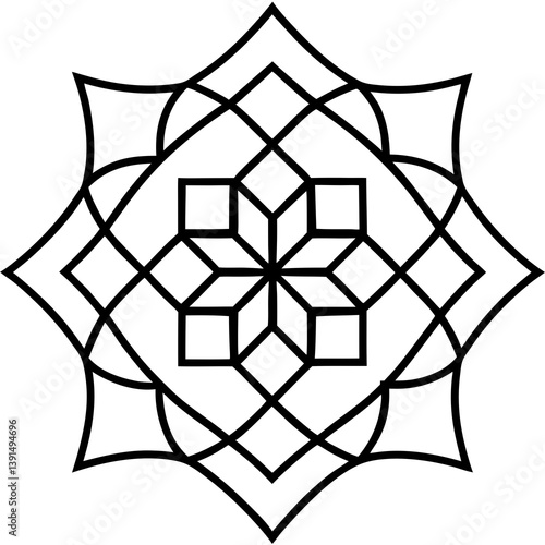 Abstract geometric hexagon vector illustration design pattern