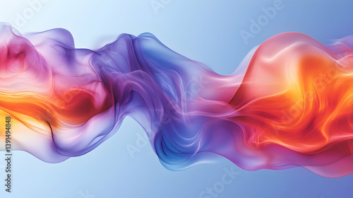 Abstract colorful flowing wave, vibrant hues.