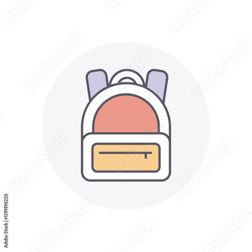 BAGPACK vector icon stock illustration