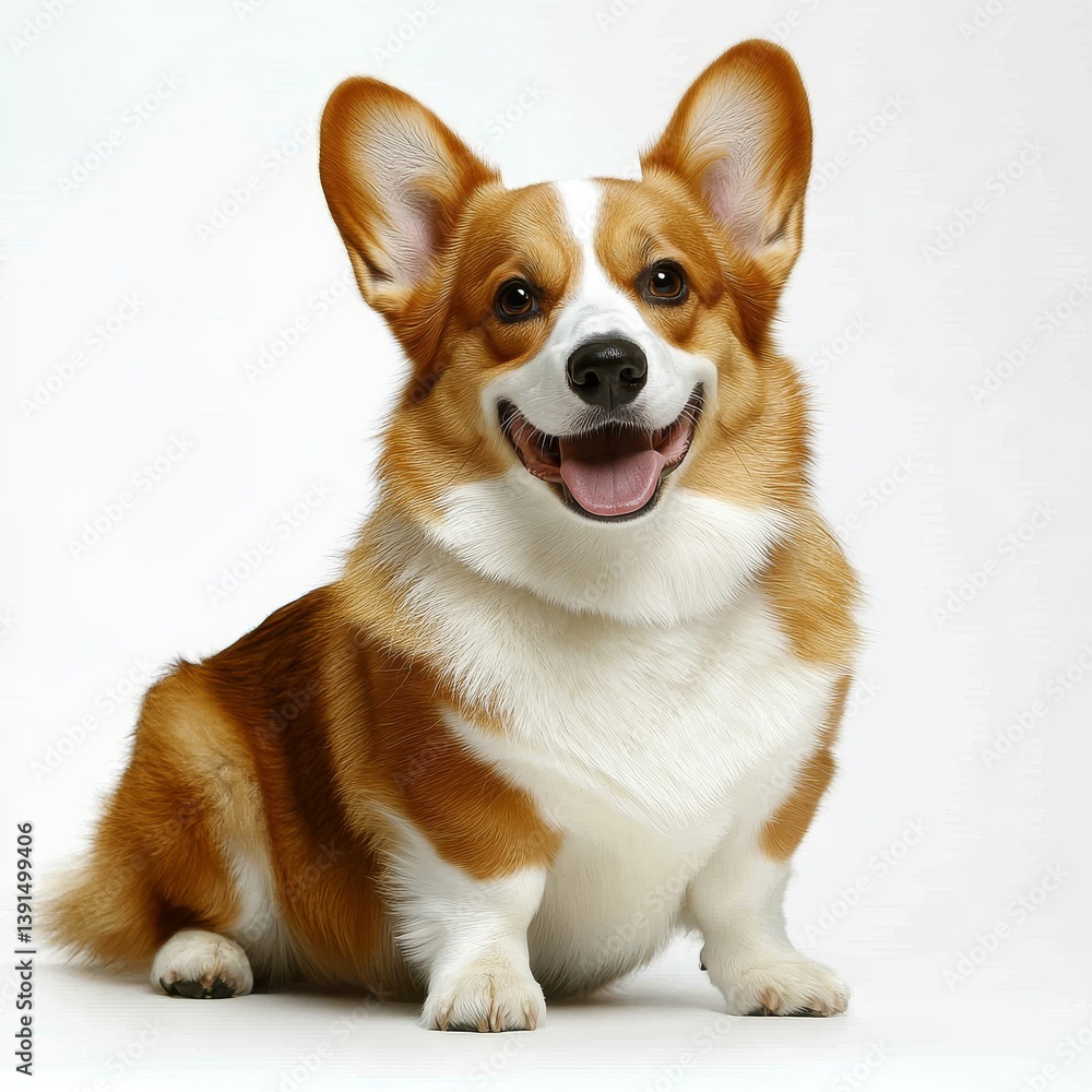 A corgi dog portrait, closely cropped and set against a transparent background, in image form A corgi dog portrait, closely cropped and set against a transparent background, in image form