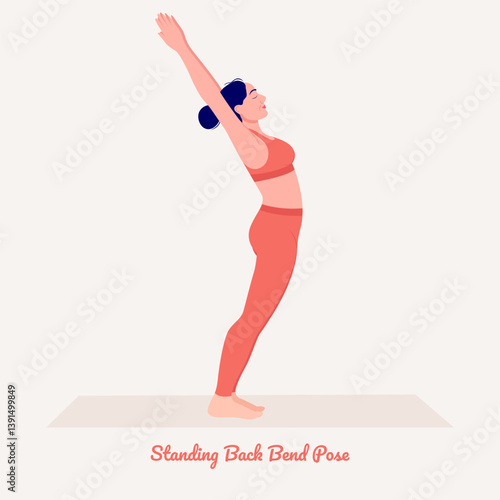 Standing Back Bend pose. Young woman practicing Yoga pose. Woman workout fitness, aerobic and exercise
See less