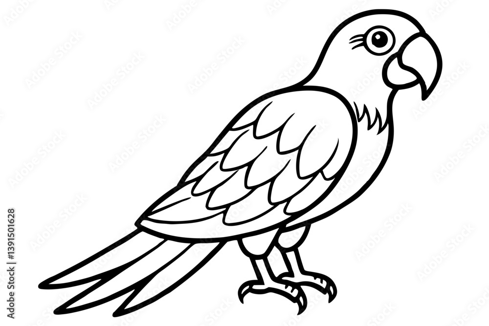 Sleek Macaw Silhouette Vector Art Sleek Macaw Silhouette Vector Art