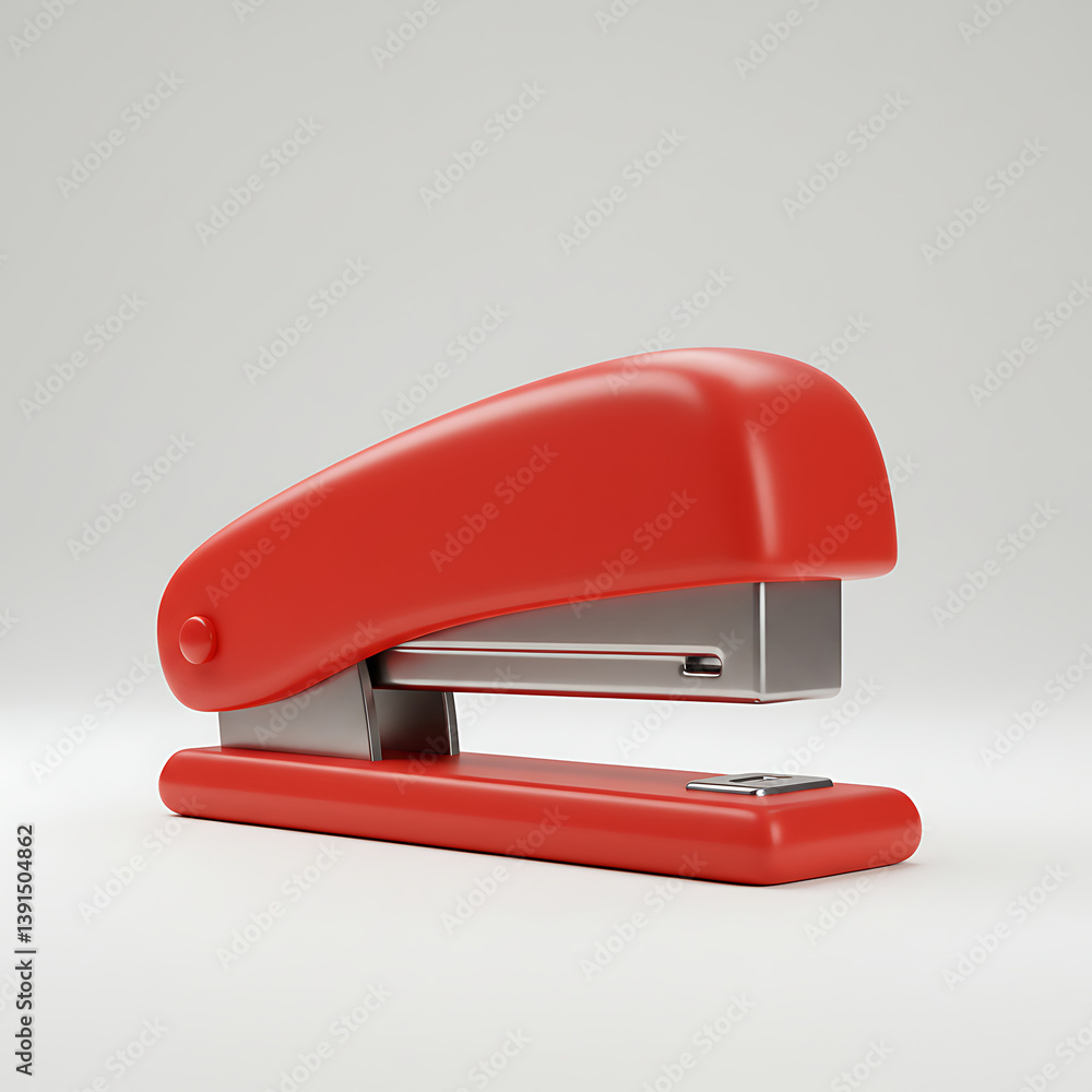 red stapler isolated on white background red stapler isolated on white background