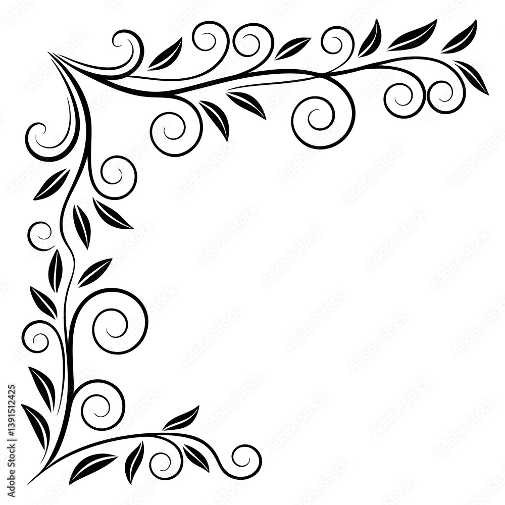Elegant-floral-corner-border-design-with-swirling Elegant-floral-corner-border-design-with-swirling