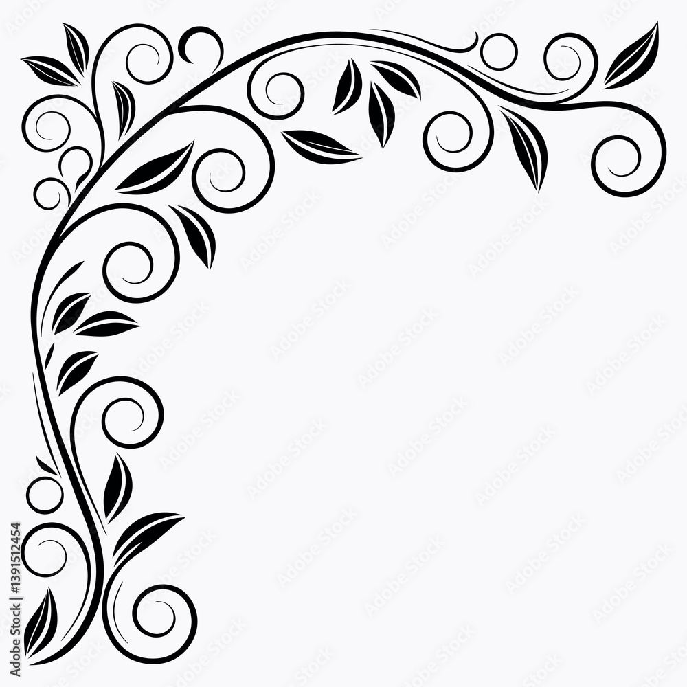 Elegant-floral-corner-border-design-with-swirling Elegant-floral-corner-border-design-with-swirling