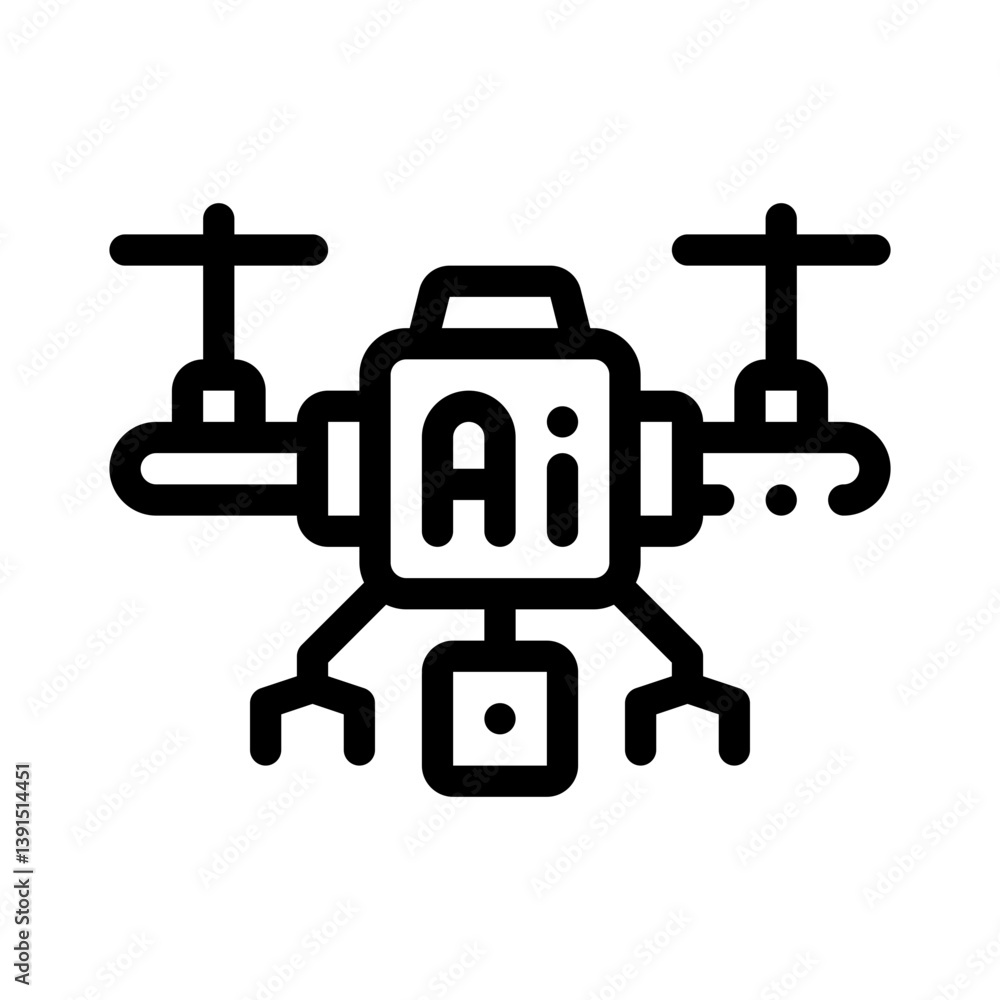 drone line icon drone line icon
