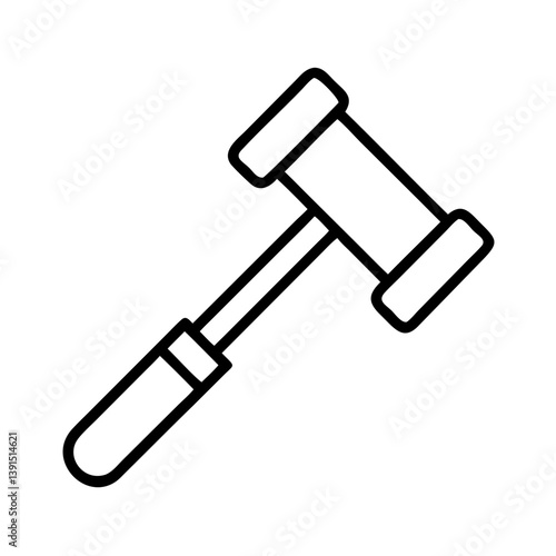 Gavel hammer vector icon illustration for law auction court judge and legal proceedings design element concept