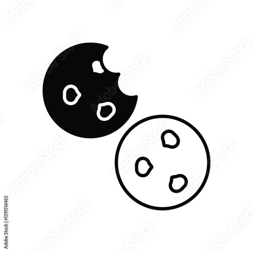 COOKIES vector icon stock illustration