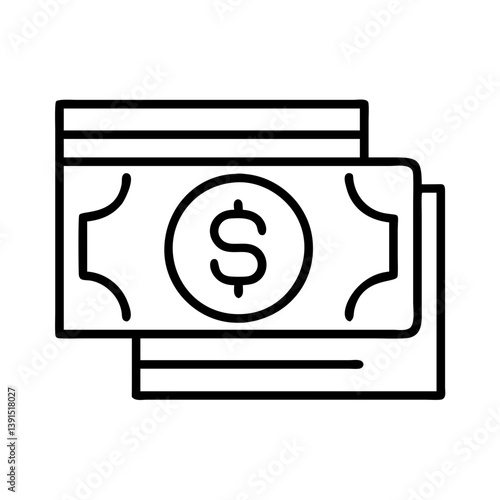 Money cash and credit card payment icon for finance transaction and business in vector illustration