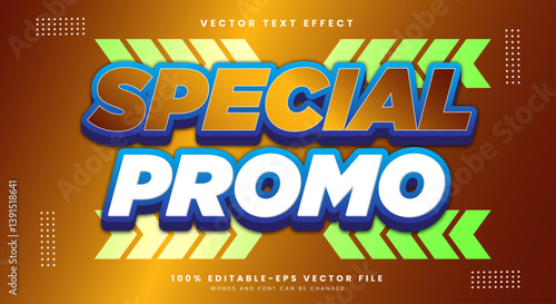 Special Promo 3d editable text effect Template suitable for marketing product needs
