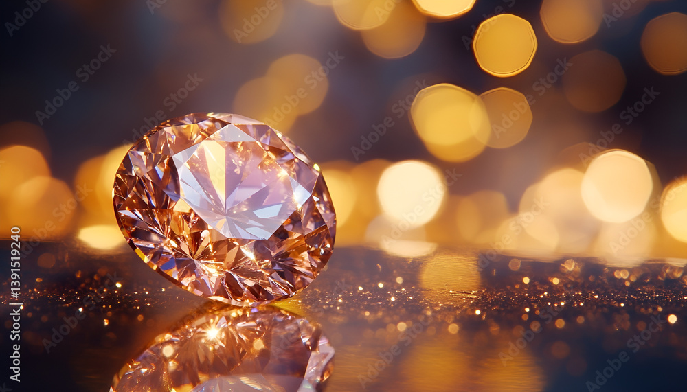 Beautiful dazzling diamonds on dark shiny background, close up Beautiful dazzling diamonds on dark shiny background, close up
