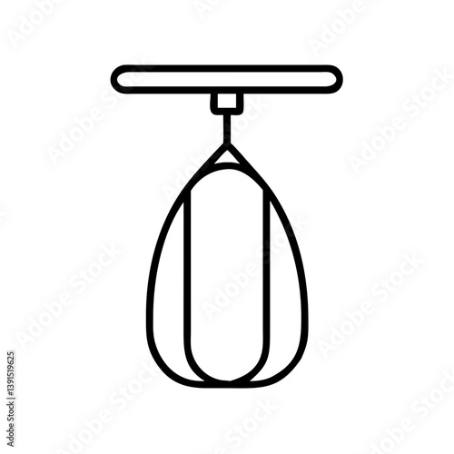 Punching bag vector icon, boxing training equipment, fitness and workout, heavy bag, gym and martial arts