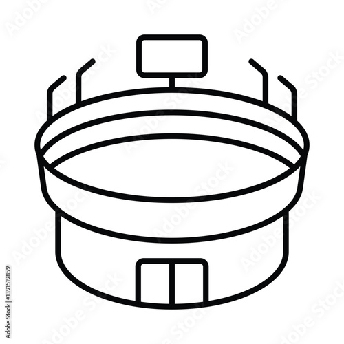 Stadium vector outline icon. EPS 10 file